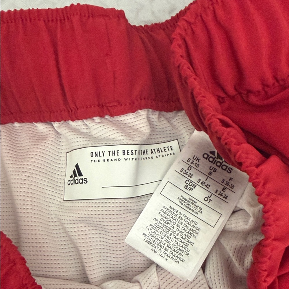 adidas Women's Red Athletic Shorts with IU Logo - Picture 2 of 2